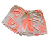 Sundry Pop Peach Tie Dye White Drawstring Cut Off Shorts Size 2 Medium