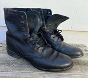 Ariat  Lace Up Roper Cowgirl Granny Boots Black 9 1/2 B Ladies