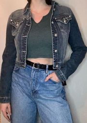 NWT Miss Me Cropped Denim Jacket Size Medium