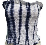 Style Envy Blue And White Tie Dye Tube Top Size L