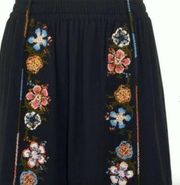 Chloe Embroidered crepe mini skirt navy size 4