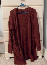 Oversized Maroon Cardigan