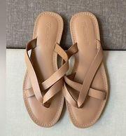 The Boardwalk Thong Sandal in Leather