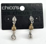 NWT Chico’s ladybug Two tone dangle drop earrings lady bug