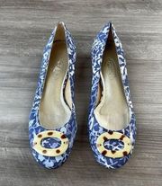 Talbots Blue Ballet Flats Size 5.5 Round Toe Shoes