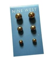 Nine West bundle of ball earrings