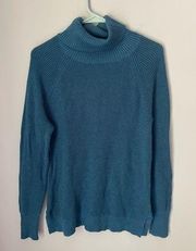 J. Crew Teal Knit Turtleneck Sweater Size Small