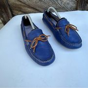 Womens Johnston & Murphy Maggie Leather Driving Shoes Loafers Size 8.5 Blue