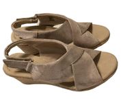 Clarks Lafley Alaine espadrilles wedge sandals lightweight sandals size 7