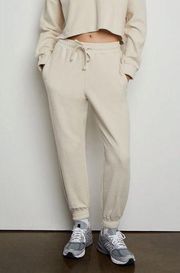 Onia Brushed Back Terry Jogger Sweats in Birch XS