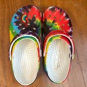 Rain bow crocs woman size 7