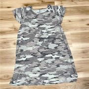 Isabel Maternity Camo Tier Flutter Short Sleeve Knit Dress Women’s XL