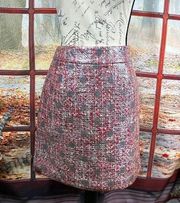 Kate Spade Julie Glitter Tweed Skirt-Skirt the Rules-grey and lipstick - size 6