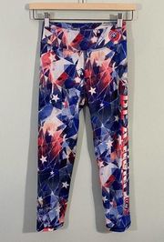 Marvel By HER Universe Captain America Cropped Athletic Leggings Size S