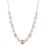 Givenchy Rose Gold Tone 16" Pink Cushion Frontal Necklace