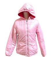 FADED GLORY hot pink/pink reversible hooded puffer jacket, size XL 14/16