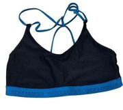 Under Armour Athletic Bra Blue Black Size M