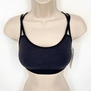 Spiritual Gangster Sports Bra NEW Sz XS/S Black Criss Cross Strappy Racerback