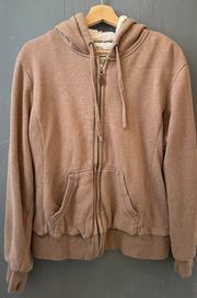 Brown Zip Up Hoodie