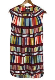 Anthropologie Maeve Au Revoir Colorful Striped Bookshelf Dress