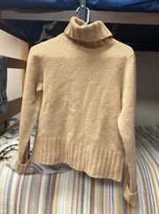 Tan Wool Sweater Turtleneck