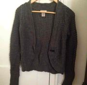 Gray knit cardigan 