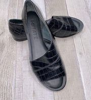 1.State Celtin black leather sandal slides size 6 1/2