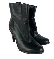 Cole Haan NikeAir Ankle Booties Womens 7.5 Black Leather Pull On Heeled Boots