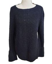 Style & Co Size L Knit Sweater With Bell Sleeves in Black