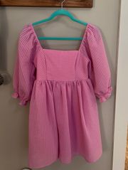 Pink Puff Sleeve Dress