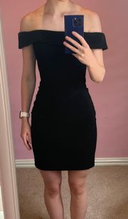 Black Off The Shoulder Homecoming Dress