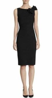 Chiara Boni La Petite Robe Shoko Black Dress with Bow Accent Size 2 $695