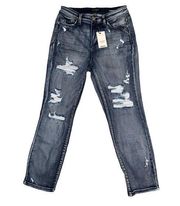 Judy Blue Boyfriend Fit Distressed Jeans Size 7/28 NWT