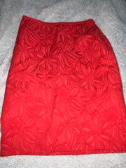 Red Floral Skirt