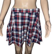 Plaid Pleated Mini Skirt