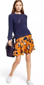 ★ NWT 3.1 Philip Lim Skirt - Blue/Orange Animal Print ★