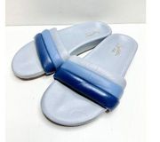 Seychelles Sandals Womens Size 7 Leather Low Key Blue Bright Slides