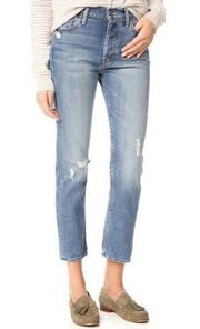 NWT Mother The Cheeky in Twice As Nice Non-stretch Straight Crop Jeans 29