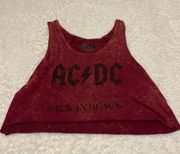Red Washed Band Tee