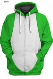 Bowser cosplay costume hoodie，Adult 3D printed full zip hoodie