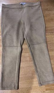 MARC NEW YORK ANDREW MARC TAN FAUX SUEDE PANTS WOMENS SIZE L