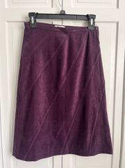 Purple Skirt Faux Suede