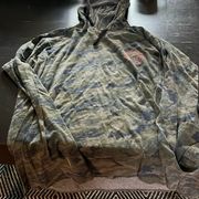 hooded long sleeve large camouflage shirt. Worn once. EUC.