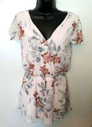 One Clothing light pink floral romper