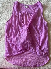 Love J Sleeveless Pink Size Small Cotton Ladies Top