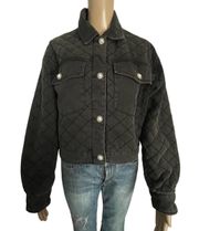 Quilted Buttoned Denim Jacket