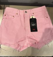 Pink 501 Shorts High-Rise