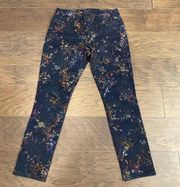 Flower Printed Straight Leg Pants