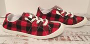 Plaid Sneakers, Size 9