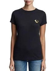 True Religion black gold big Buddha tshirt medium